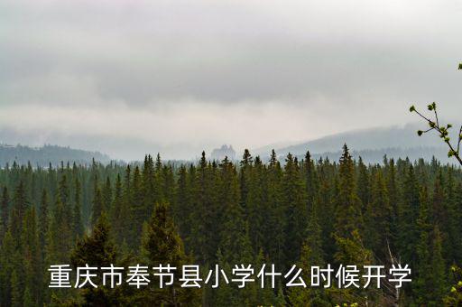 重慶市奉節(jié)縣小學(xué)什么時(shí)候開學(xué)