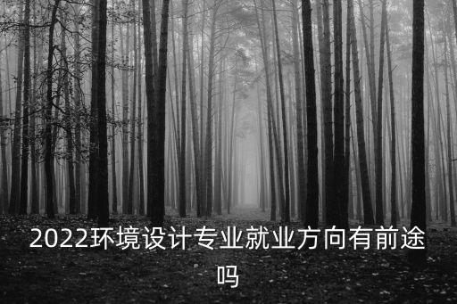 2022環(huán)境設(shè)計(jì)專業(yè)就業(yè)方向有前途嗎