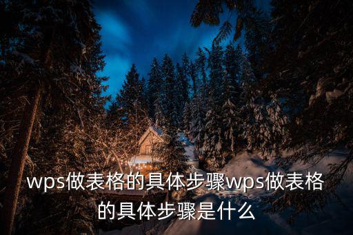 wps表格怎么做,電腦wps怎么做表格?