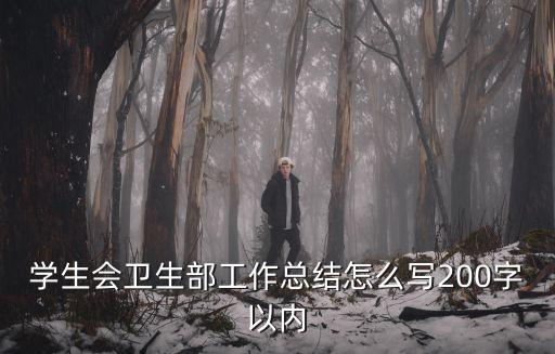 學生會衛生部工作總結怎么寫200字以內
