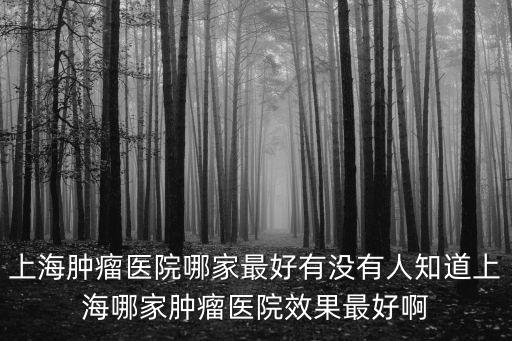 上海附屬腫瘤醫(yī)院，上海腫瘤醫(yī)院哪家最好上海醫(yī)院哪家看腫瘤效果好