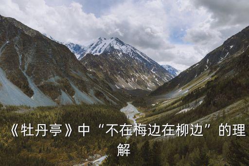 《牡丹亭》中“不在梅邊在柳邊”的理解