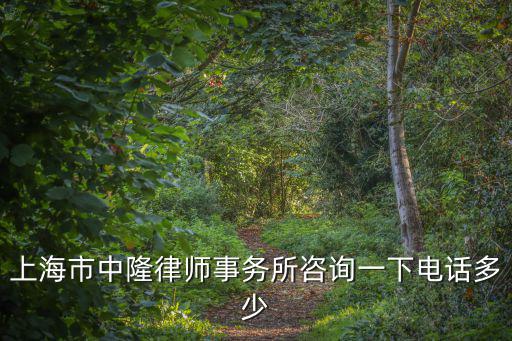 上海公益律師熱線，上海市中隆律師事務所咨詢一下電話多少