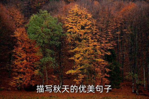 描寫秋天的優美句子