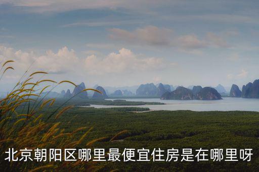 北京朝陽區哪里最便宜住房是在哪里呀