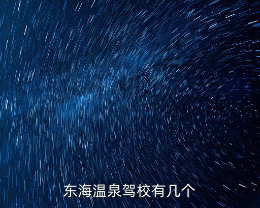 東海溫泉,東海溫泉鎮(zhèn)駕校有哪些?
