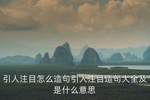 引人注目造句,引人注目的句子有何來頭?