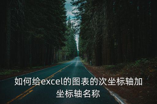 如何給excel的圖表的次坐標軸加坐標軸名稱