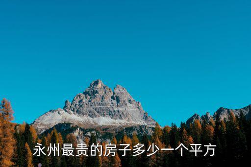永州最貴的房子多少一個平方