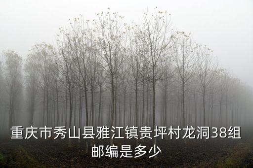 重慶市秀山縣雅江鎮(zhèn)貴坪村龍洞38組郵編是多少