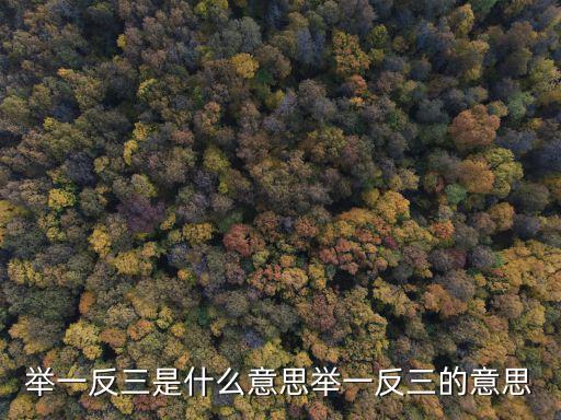 舉一反三是什么意思舉一反三的意思