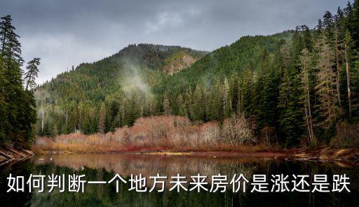 如何判斷一個地方未來房價是漲還是跌