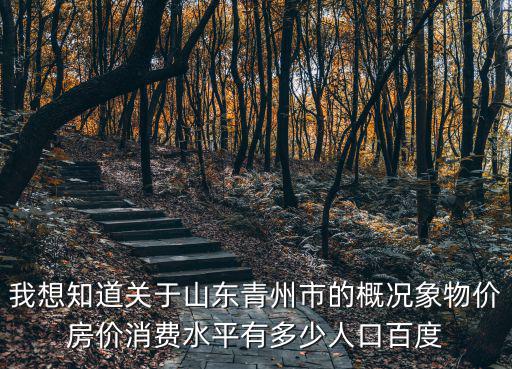 我想知道關(guān)于山東青州市的概況象物價(jià)房?jī)r(jià)消費(fèi)水平有多少人口百度
