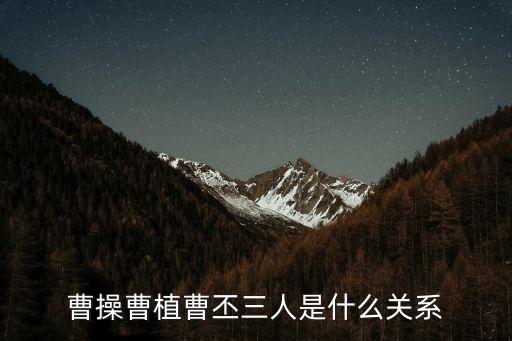 曹操曹植曹丕三人是什么關(guān)系