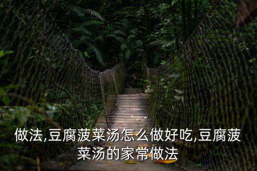 做法,豆腐菠菜湯怎么做好吃,豆腐菠菜湯的家常做法