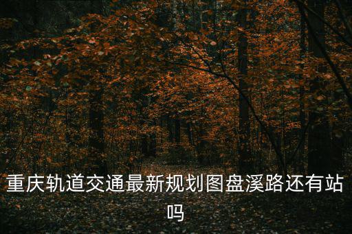 重慶軌道交通最新規劃圖盤溪路還有站嗎