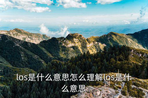 los是什么意思怎么理解los是什么意思