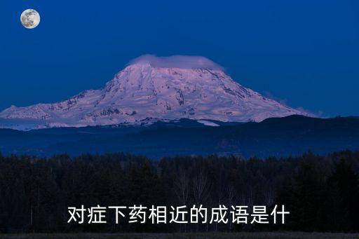 對癥下藥的近義詞,對癥下藥是成語嗎?
