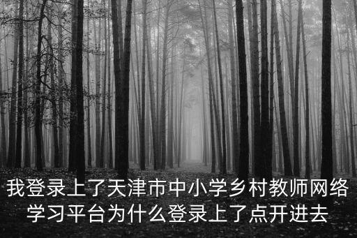 我登錄上了天津市中小學(xué)鄉(xiāng)村教師網(wǎng)絡(luò)學(xué)習(xí)平臺為什么登錄上了點(diǎn)開進(jìn)去