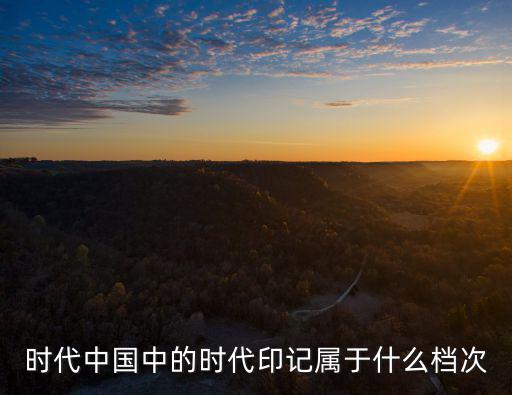 時代中國中的時代印記屬于什么檔次