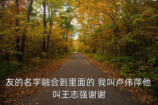 友的名字融合到里面的 我叫盧偉萍他叫王志強(qiáng)謝謝