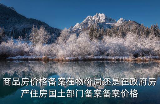 商品房價格備案在物價局還是在政府房產住房國土部門備案備案價格