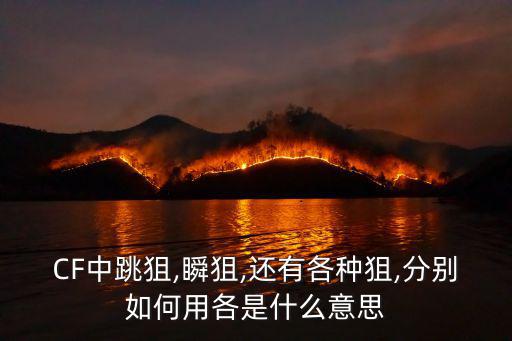 cf跳狙,怎么跳著用狙擊槍打人?