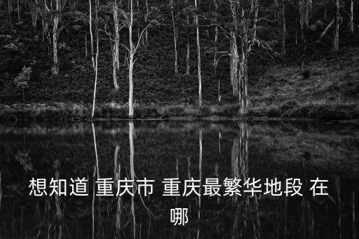 想知道 重慶市 重慶最繁華地段 在哪