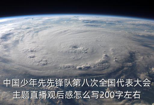 中國(guó)少年先先鋒隊(duì)第八次全國(guó)代表大會(huì)主題直播觀后感怎么寫200字左右