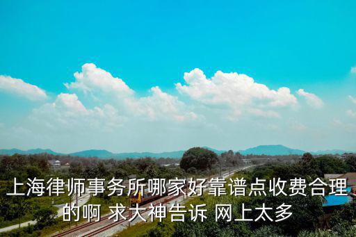 上海律師事務所哪家好靠譜點收費合理的啊 求大神告訴 網上太多