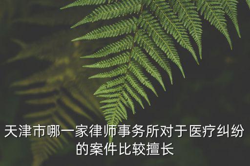 天津市德維律師所，天津市哪一家律師事務所對于醫療糾紛的案件比較擅長