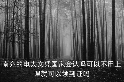 南充的電大文憑國家會認嗎可以不用上課就可以領到證嗎