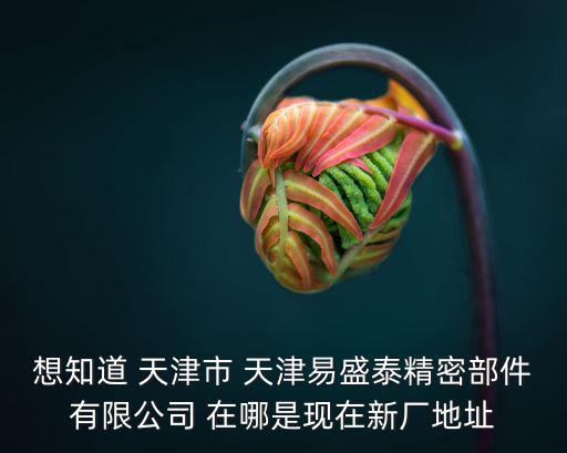 想知道 天津市 天津易盛泰精密部件有限公司 在哪是現(xiàn)在新廠地址