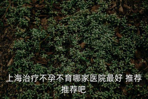 上海治療不孕不育哪家醫院最好 推薦推薦吧