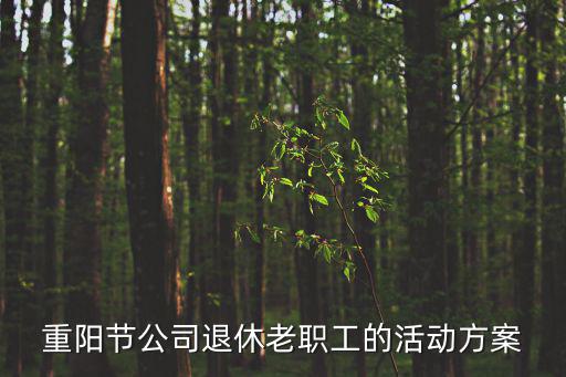 重陽節公司退休老職工的活動方案