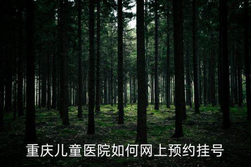 重慶兒童醫(yī)院如何網(wǎng)上預(yù)約掛號