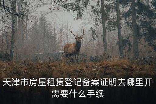 天津市房屋租賃登記備案證明去哪里開(kāi)需要什么手續(xù)