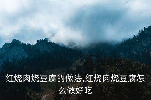 紅燒肉燉豆腐,紅燒肉怎么做好吃?看這里!