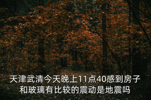 天津武清今天晚上11點(diǎn)40感到房子和玻璃有比較的震動(dòng)是地震嗎