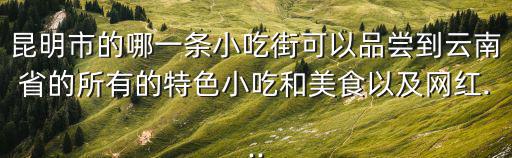 昆明市的哪一條小吃街可以品嘗到云南省的所有的特色小吃和美食以及網(wǎng)紅...