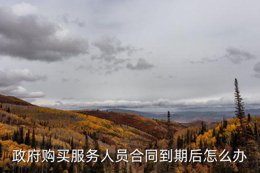 購買服務合同,政府購買服務人員合同到期續約問題分三種情況