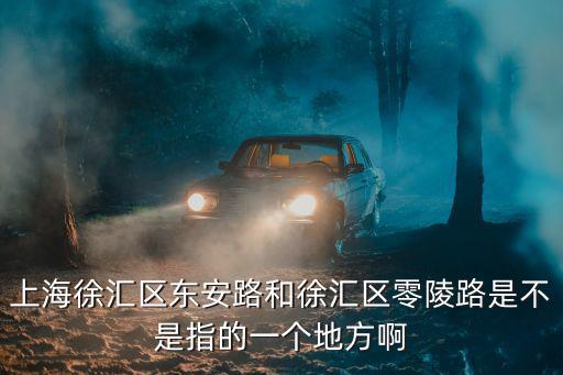 上海徐匯區東安路和徐匯區零陵路是不是指的一個地方啊