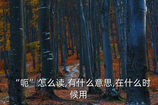 “呃”怎么讀,有什么意思,在什么時候用
