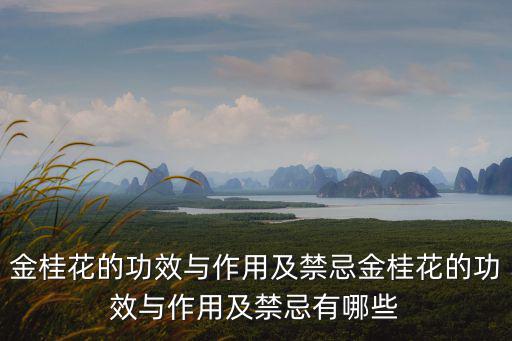 金桂花,一文讀懂!金桂花的禁忌