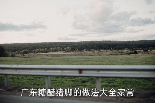 廣東糖醋豬腳的做法大全家常