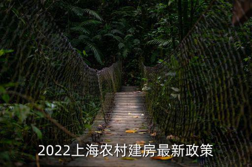 2022上海農村建房最新政策