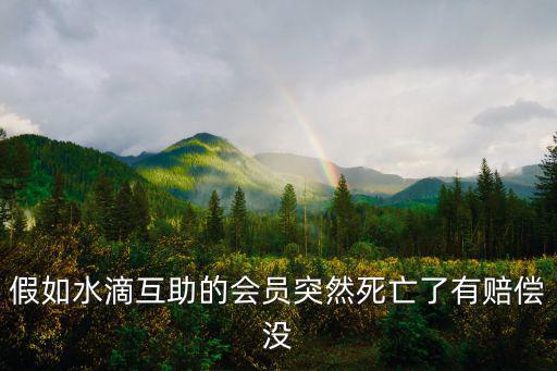 假如水滴互助的會員突然死亡了有賠償沒
