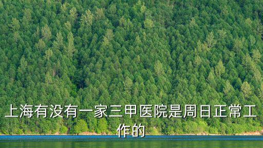 上海有沒有一家三甲醫院是周日正常工作的