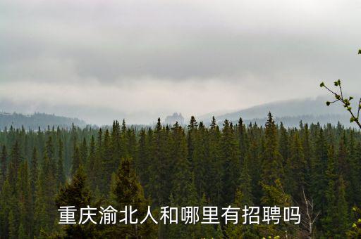重慶渝北人和哪里有招聘嗎