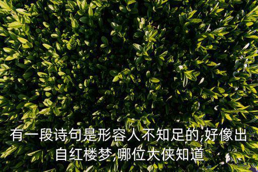 不知足詩,古詩:若非此人大限到上天還嫌低